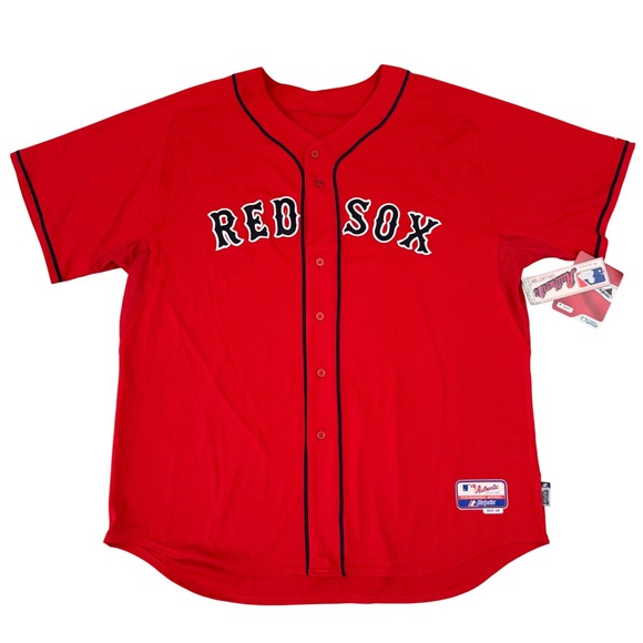 Majestic Red Sox Jersey Men 4XL 58 Red Authentic Cool Base - Picture 1 of 7